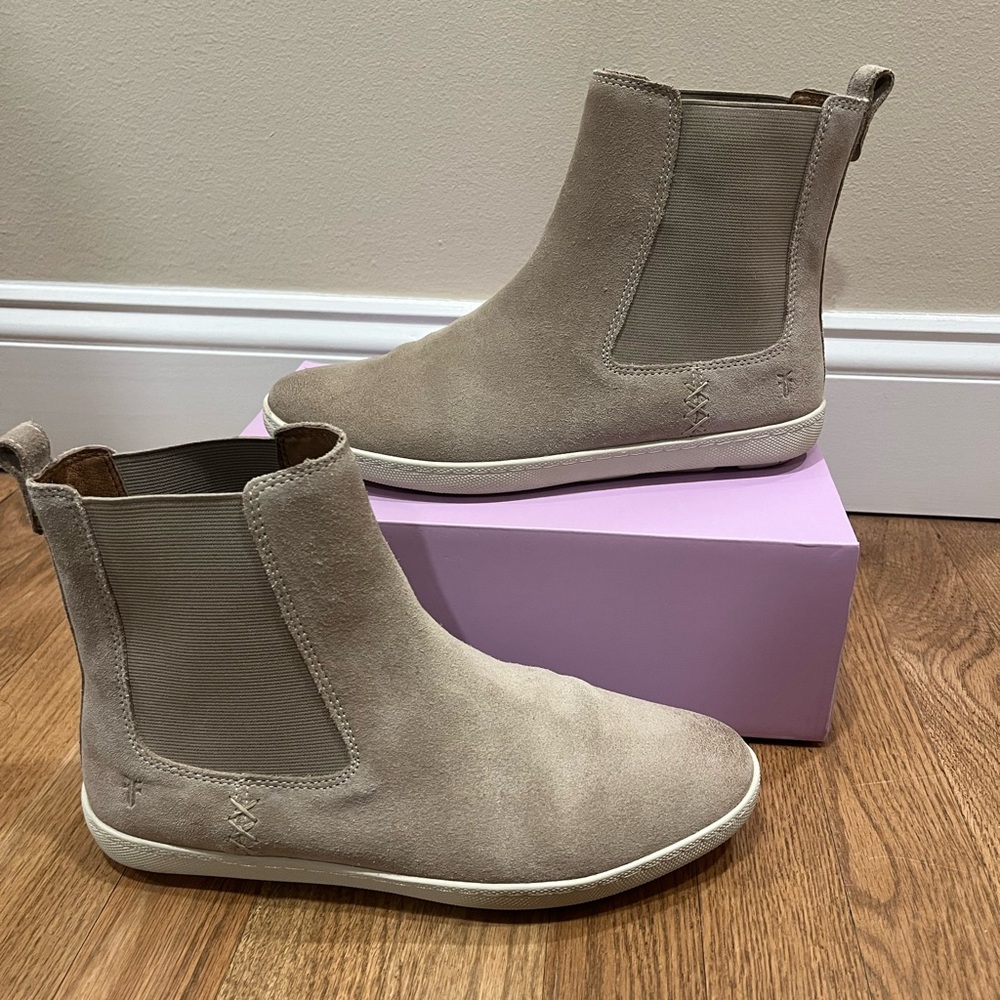 Bloomingdale's Taupe Ankle Boots